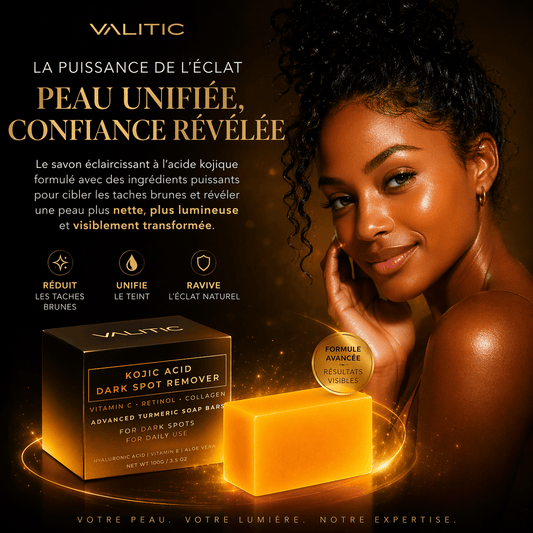 Savon Kojic Japonais Anti-Taches — Vitamine C + Rétinol + Collagène